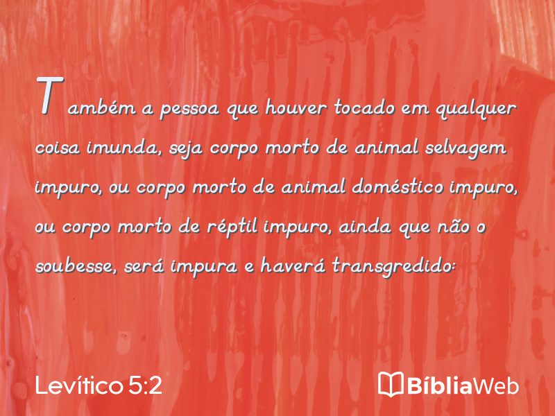 Levítico 5:2 em imagem para compartilhar