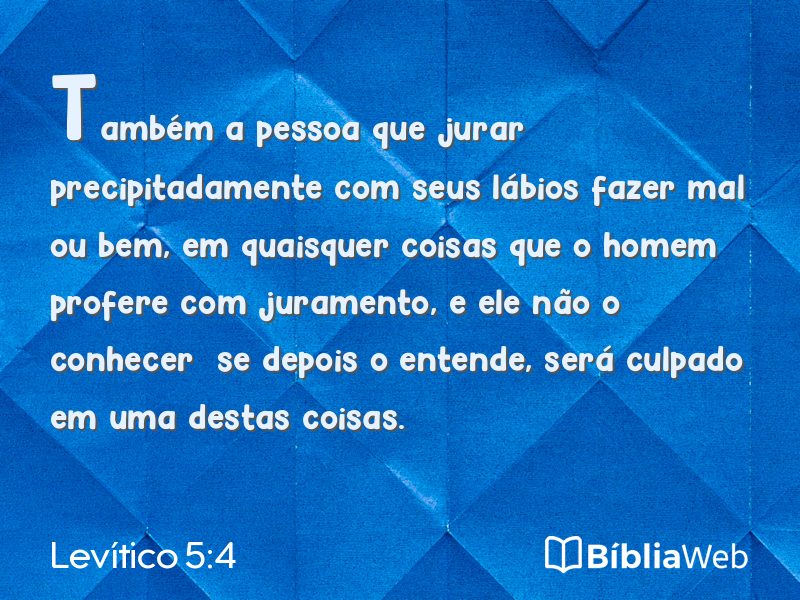 Levítico 5:4 em imagem para compartilhar