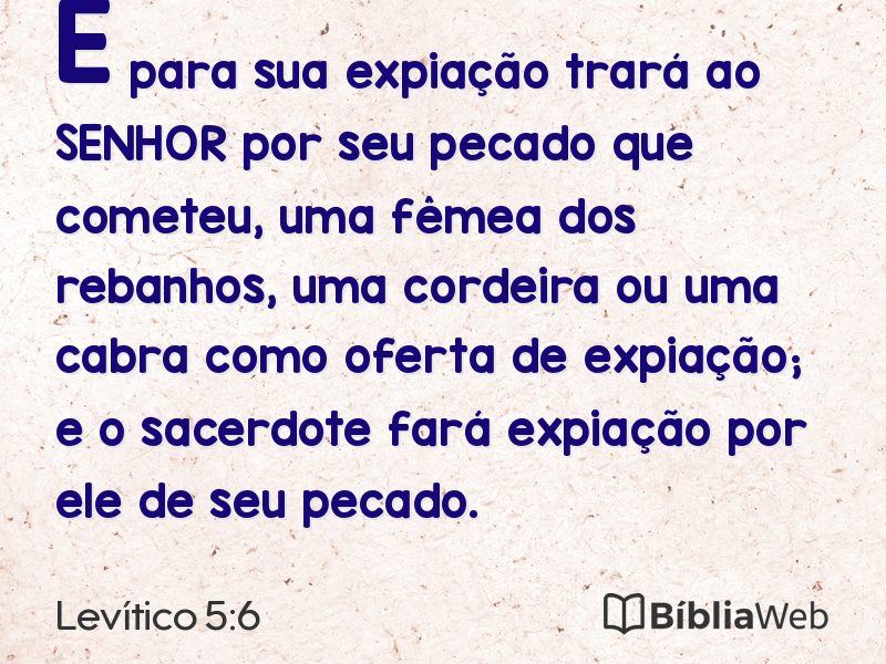 Levítico 5:6 em imagem para compartilhar