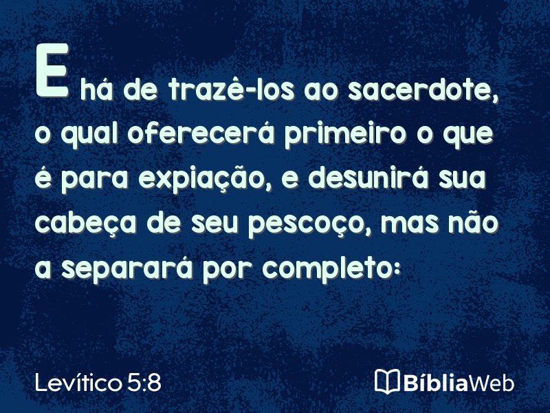Levítico 5:8 em imagem para compartilhar