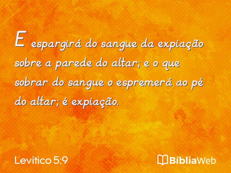 Levítico 5:9 em imagem para compartilhar