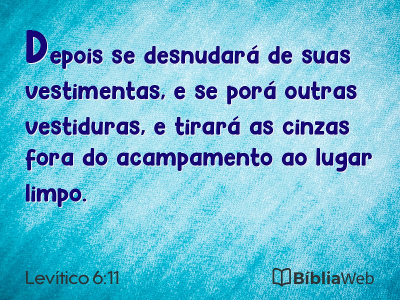 Levítico 6:11 em imagem para compartilhar