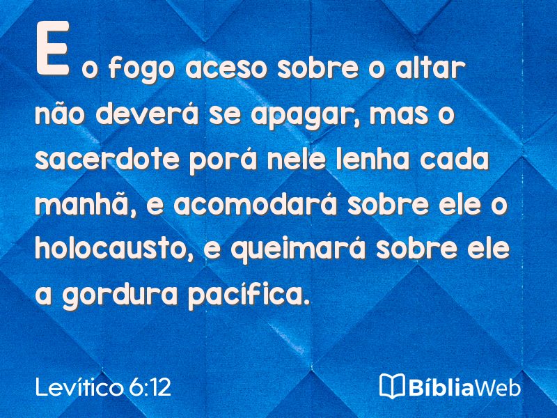 Levítico 6:12 em imagem para compartilhar