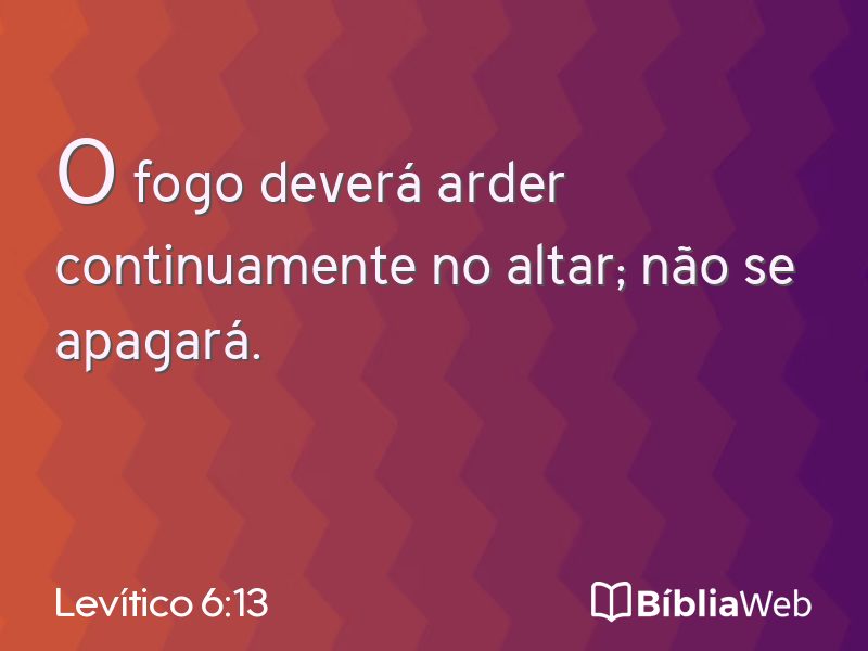 Levítico 6:13 em imagem para compartilhar