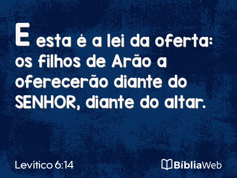 Levítico 6:14 em imagem para compartilhar
