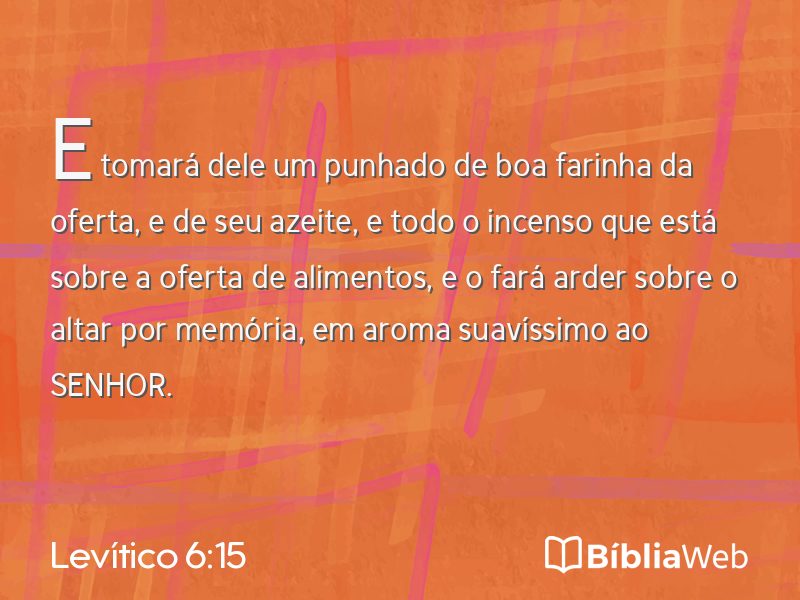 Levítico 6:15 em imagem para compartilhar
