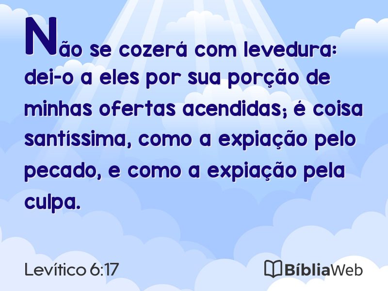 Levítico 6:17 em imagem para compartilhar