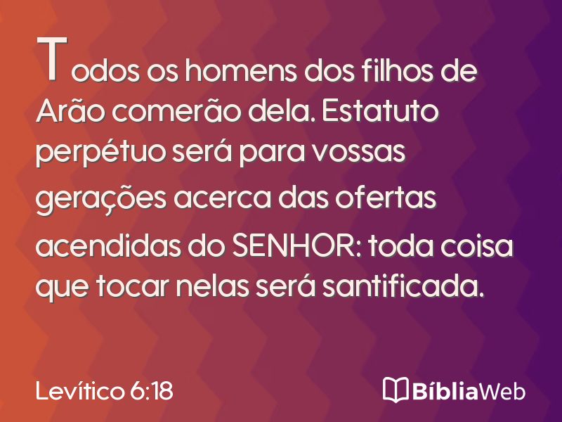 Levítico 6:18 em imagem para compartilhar