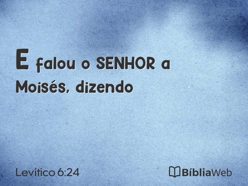 Levítico 6:24 em imagem para compartilhar