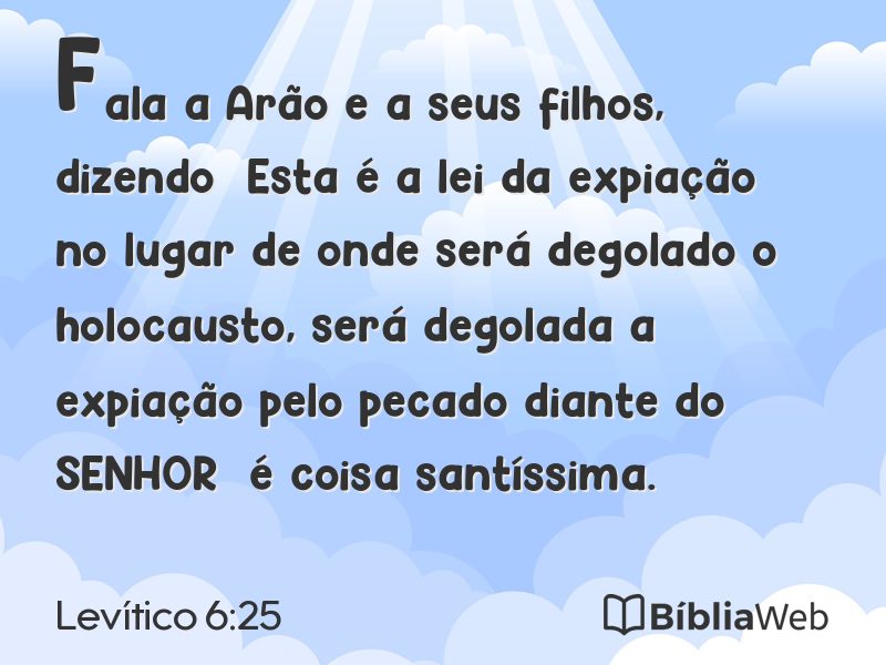 Levítico 6:25 em imagem para compartilhar