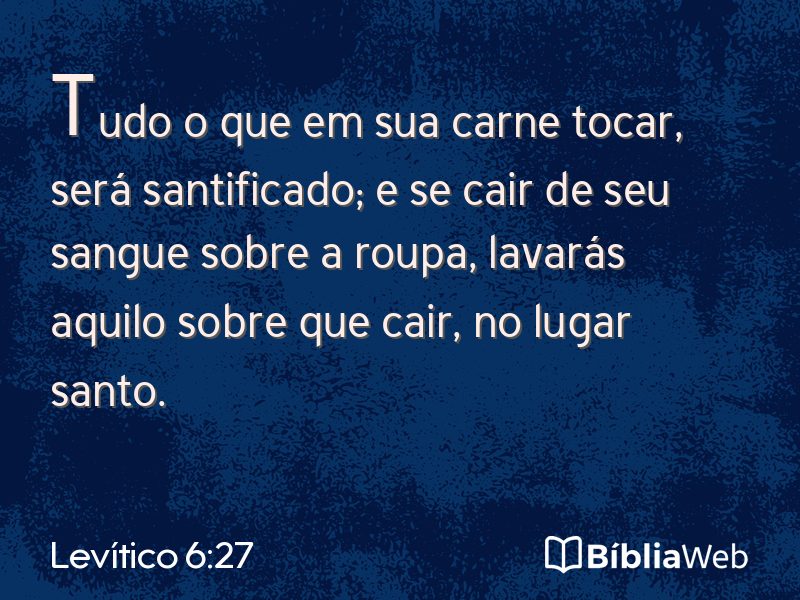 Levítico 6:27 em imagem para compartilhar