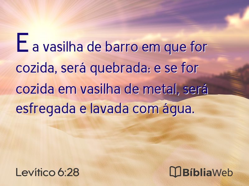 Levítico 6:28 em imagem para compartilhar