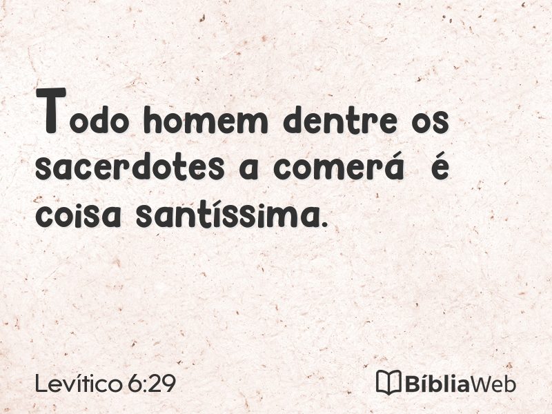 Levítico 6:29 em imagem para compartilhar