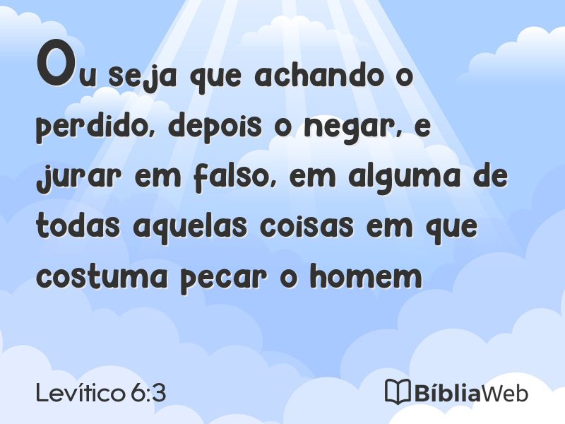 Levítico 6:3 em imagem para compartilhar