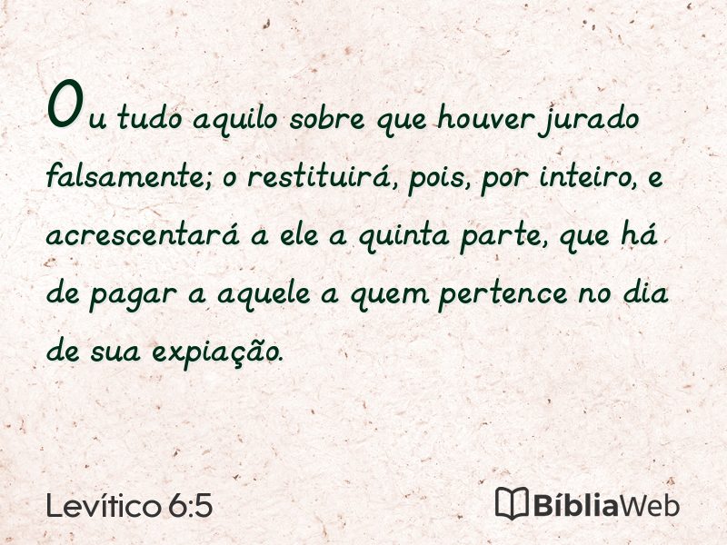 Levítico 6:5 em imagem para compartilhar