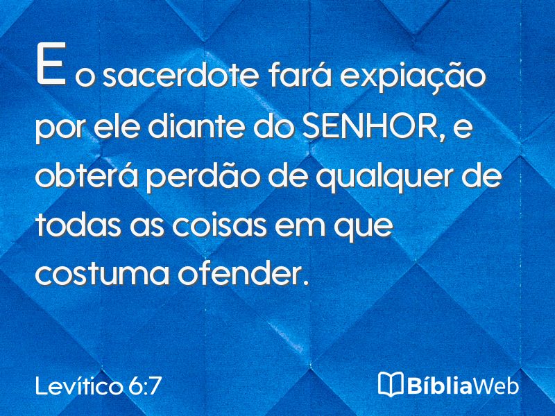 Levítico 6:7 em imagem para compartilhar