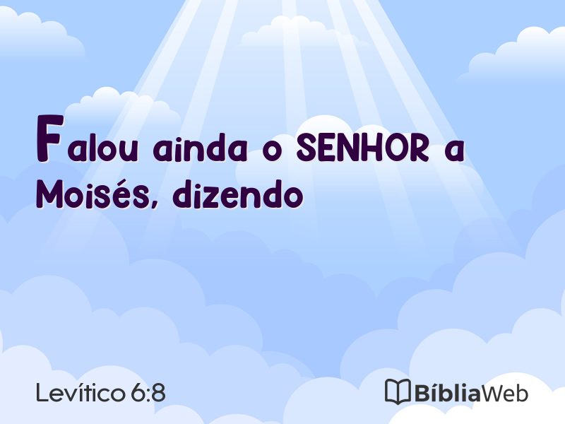 Levítico 6:8 em imagem para compartilhar