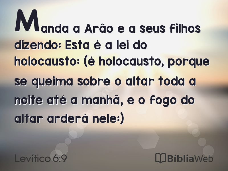 Levítico 6:9 em imagem para compartilhar