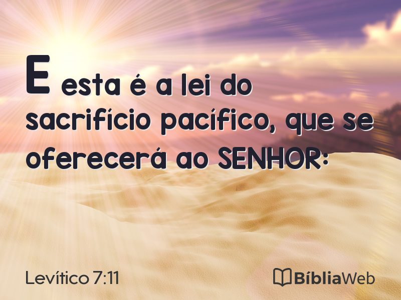 Levítico 7:11 em imagem para compartilhar