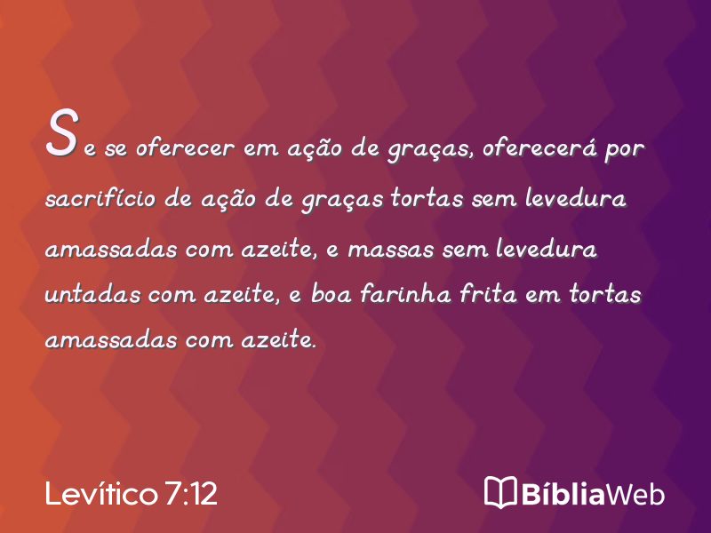 Levítico 7:12 em imagem para compartilhar