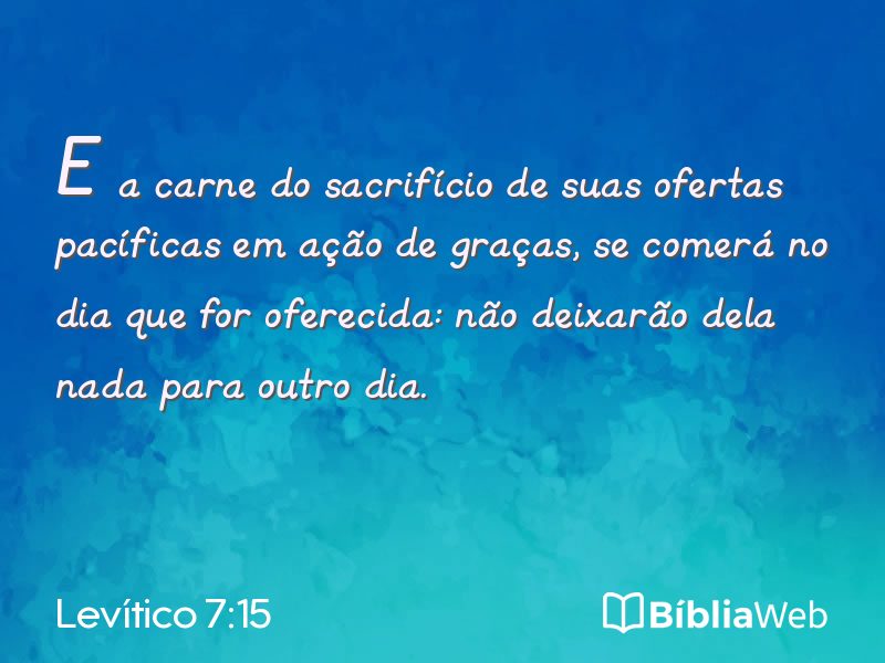 Levítico 7:15 em imagem para compartilhar