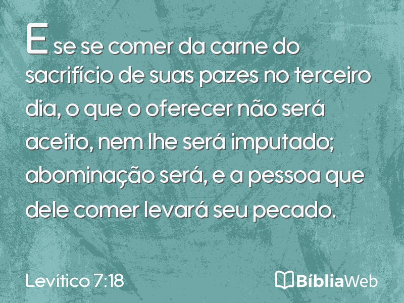 Levítico 7:18 em imagem para compartilhar