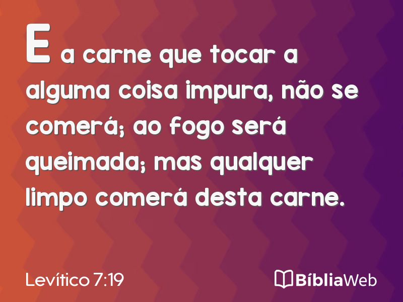Levítico 7:19 em imagem para compartilhar