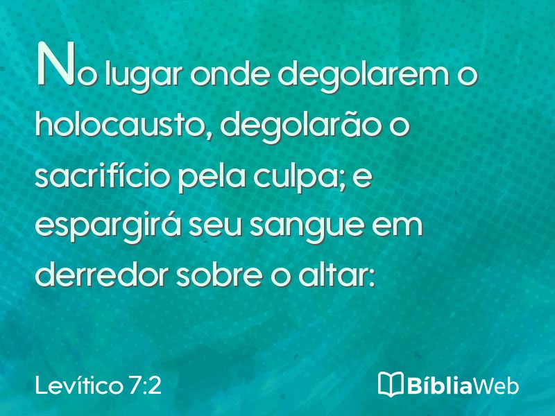 Levítico 7:2 em imagem para compartilhar