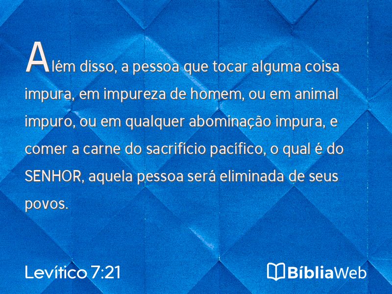 Levítico 7:21 em imagem para compartilhar