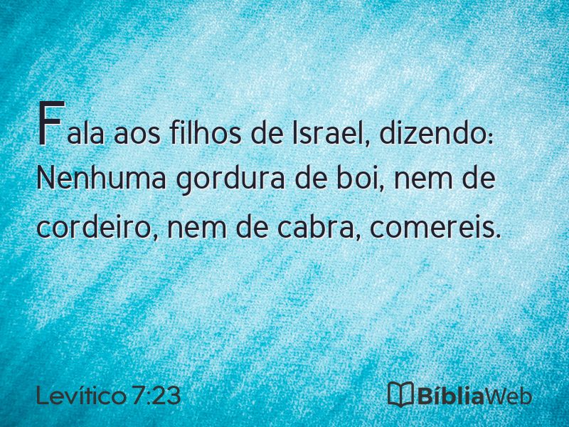 Levítico 7:23 em imagem para compartilhar