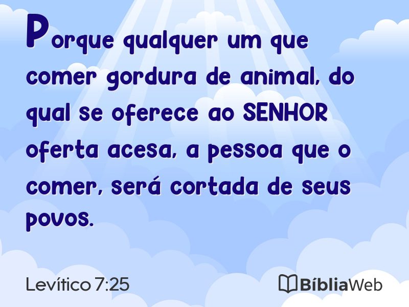 Levítico 7:25 em imagem para compartilhar