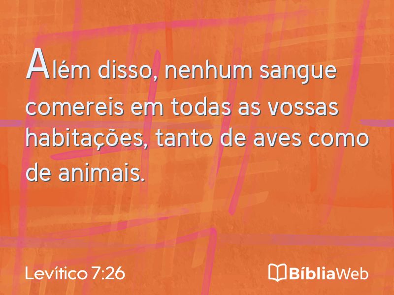 Levítico 7:26 em imagem para compartilhar