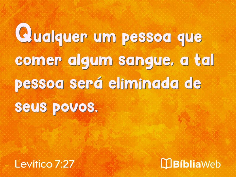 Levítico 7:27 em imagem para compartilhar