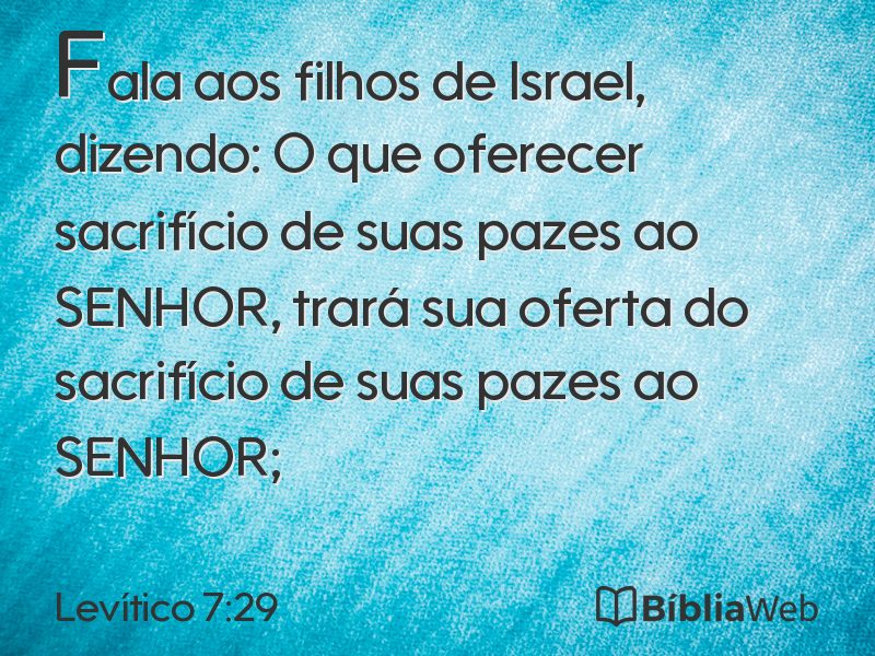 Levítico 7:29 em imagem para compartilhar
