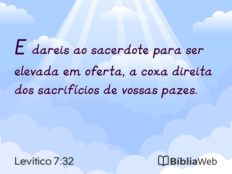 Levítico 7:32 em imagem para compartilhar