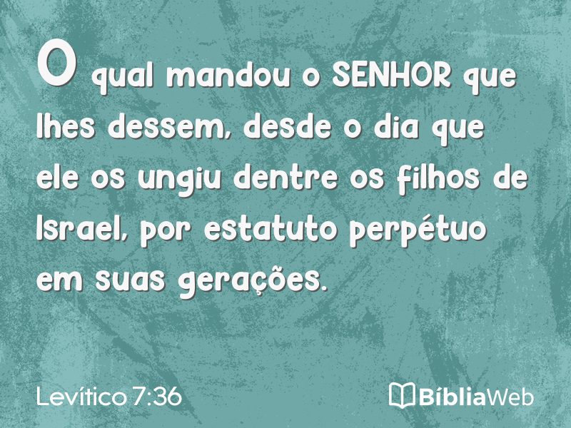 Levítico 7:36 em imagem para compartilhar