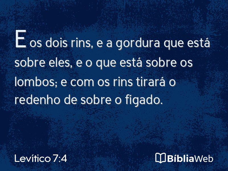 Levítico 7:4 em imagem para compartilhar