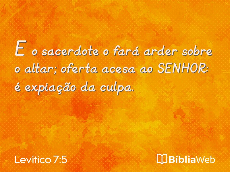 Levítico 7:5 em imagem para compartilhar