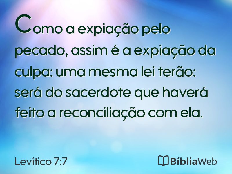 Levítico 7:7 em imagem para compartilhar