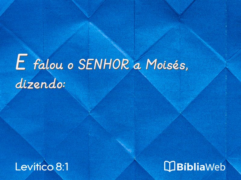 Levítico 8:1 em imagem para compartilhar