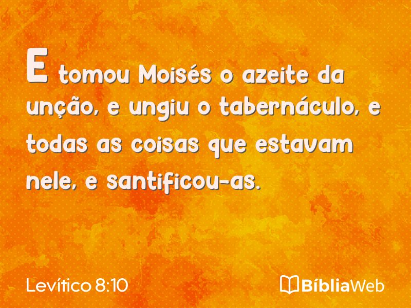 Levítico 8:10 em imagem para compartilhar