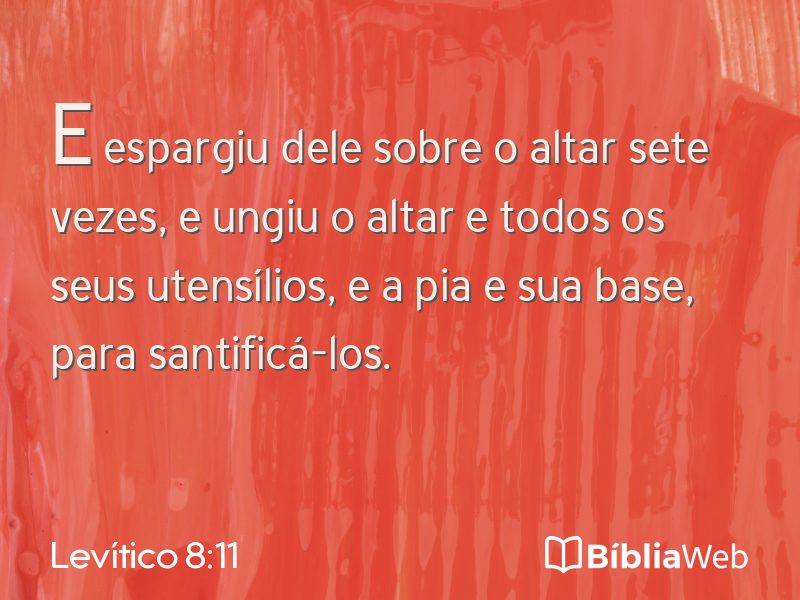 Levítico 8:11 em imagem para compartilhar