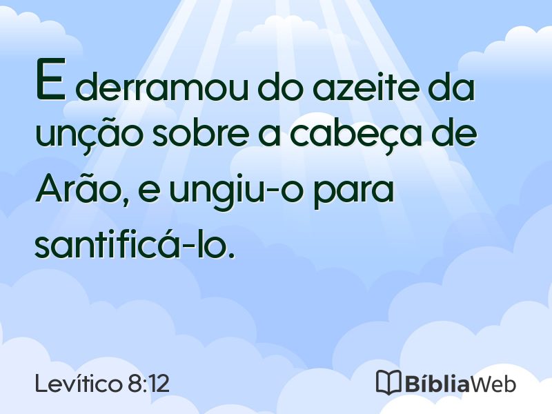 Levítico 8:12 em imagem para compartilhar