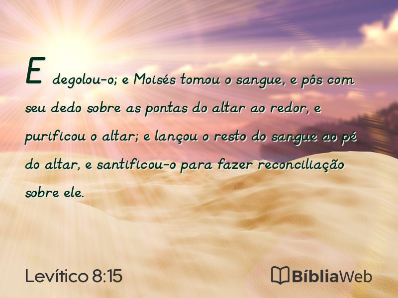Levítico 8:15 em imagem para compartilhar