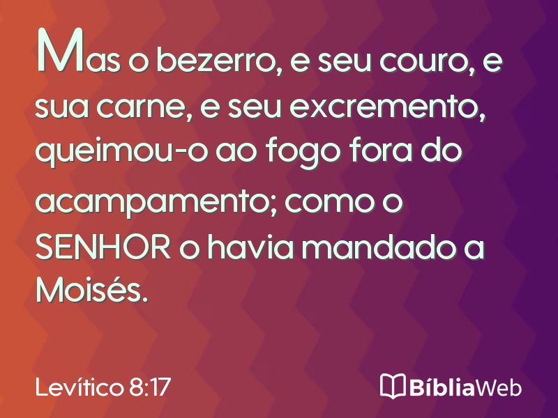 Levítico 8:17 em imagem para compartilhar