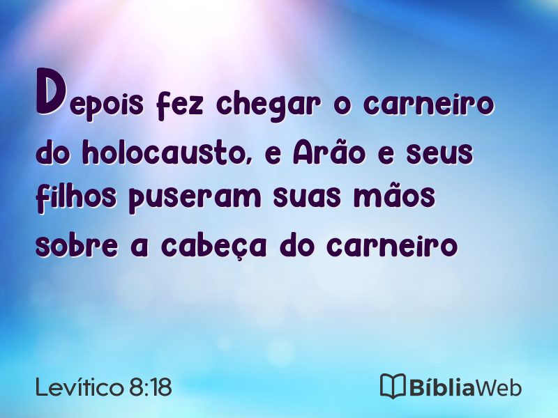 Levítico 8:18 em imagem para compartilhar