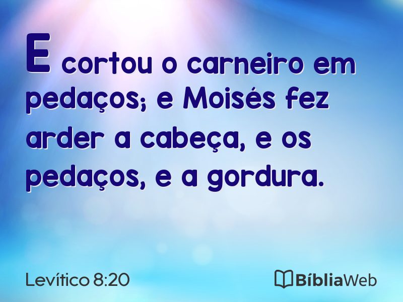 Levítico 8:20 em imagem para compartilhar