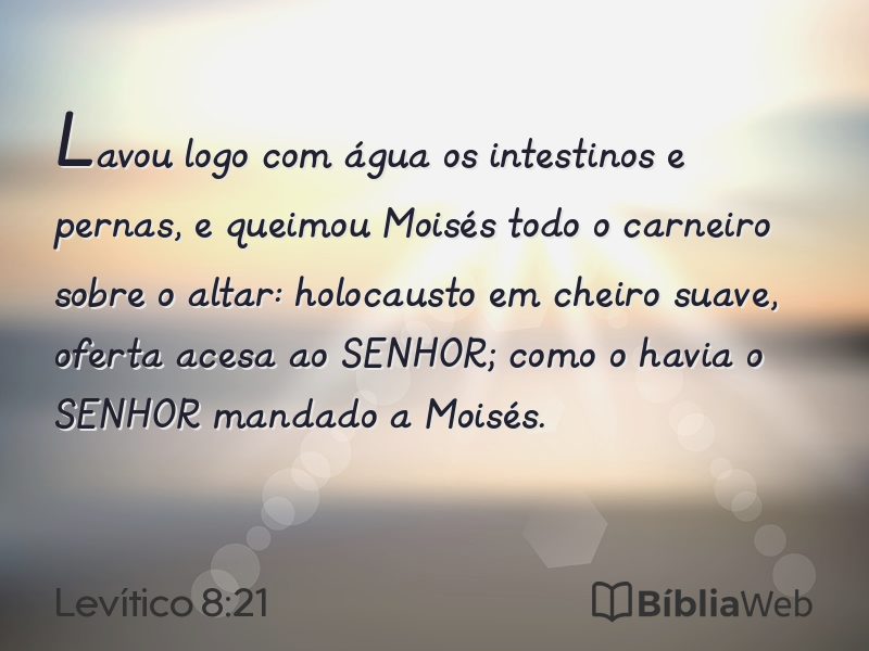 Levítico 8:21 em imagem para compartilhar