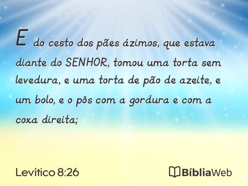 Levítico 8:26 em imagem para compartilhar