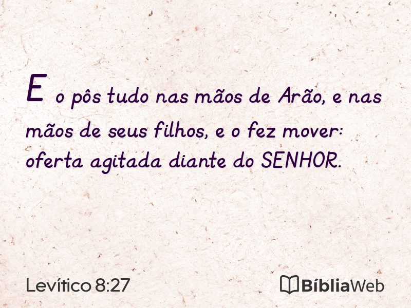 Levítico 8:27 em imagem para compartilhar